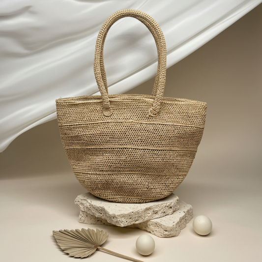 Sac Raphia Crocheté