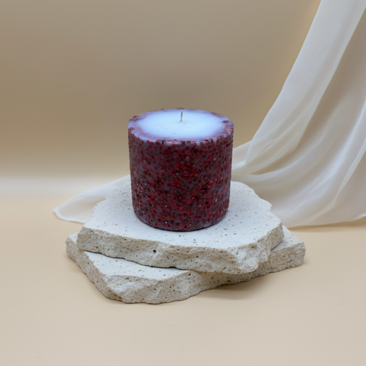 Bougie Artisanale Baies Roses