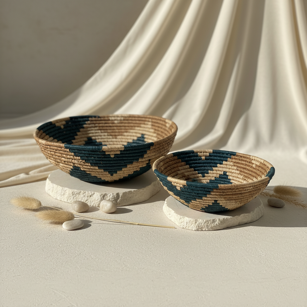 Corbeilles Ethniques Artisanales en Raphia