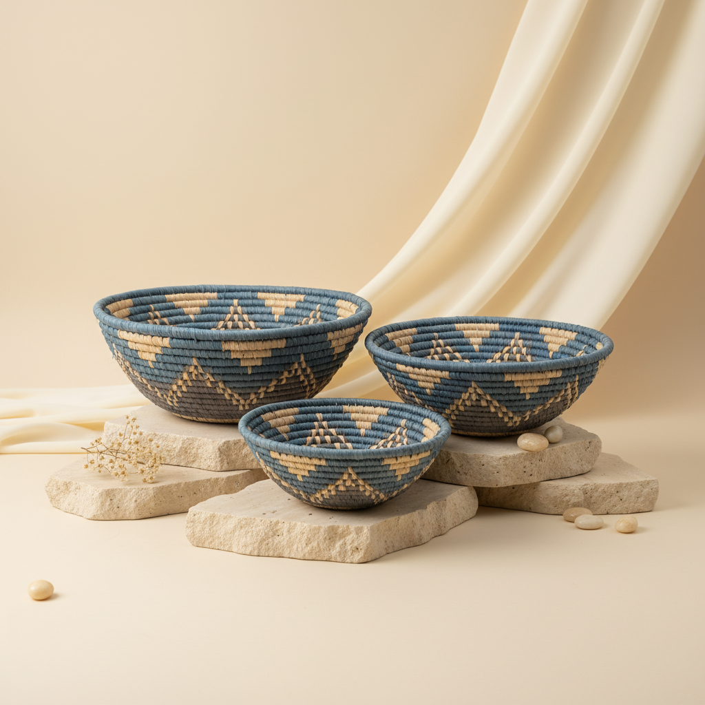 Corbeilles Ethniques Artisanales en Raphia