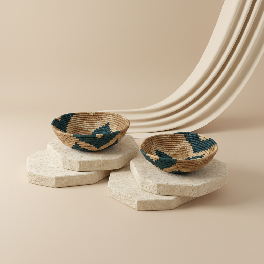 Corbeilles Ethniques Artisanales en Raphia