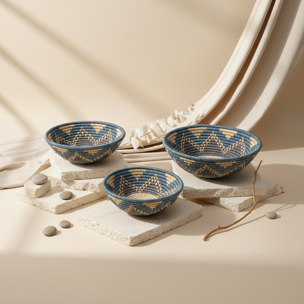 Corbeilles Ethniques Artisanales en Raphia